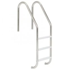 Inter-Fab 3-Tread Stainless Steel Ladder With Cycolac Tread