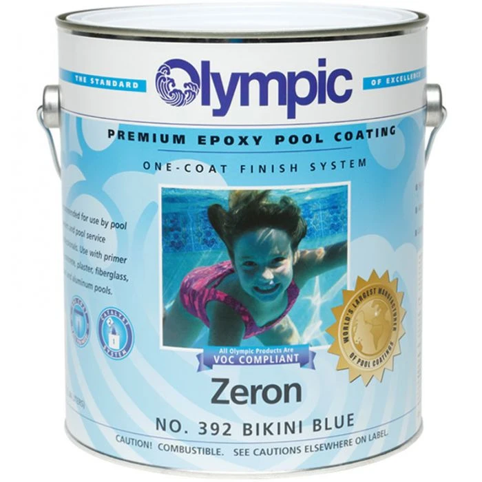 Olympic Zeron Epoxy Pool Coating 1 Gallon, Bikini Blue 3 Olympic Zeron Epoxy Pool Coating 1 Gallon, Bikini Blue