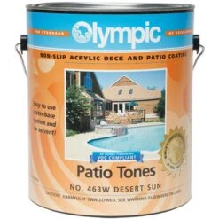 Olympic Patio Tones Deck Coating 1 Gallon, Desert Sun