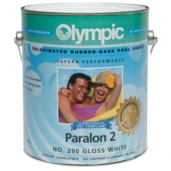 Olympic Paralon 2 Chlorinated Rubber-Base Pool Finish 1 Gallon, White