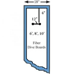 Inter-Fab Duro-Beam Replacement Diving Board, 6 Ft, Blue -Swimline Shop 4611 b sq 4