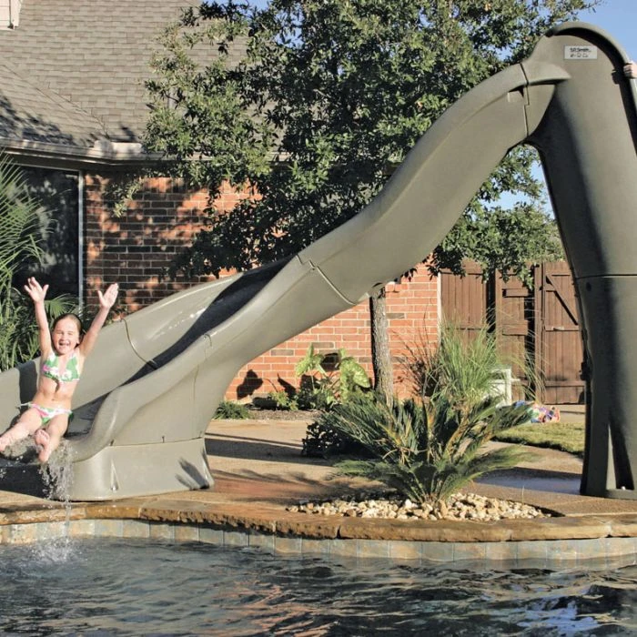 SR Smith Turbo Twister Pool Slide, Right Turn, Gray Granite 4 SR Smith Turbo Twister Pool Slide, Right Turn, Gray Granite - Image 2