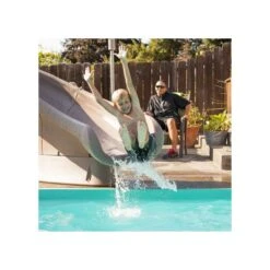 SR Smith Turbo Twister Pool Slide, Left Turn, Gray Granite -Swimline Shop 4637 g sq