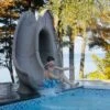 Global Pool Products Tidal Wave Pool Slide, Left Turn, Sandstone -Swimline Shop 90171 a sq 1
