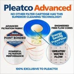 Pleatco Filtration PA137-EC Pool Filter Cartridge Replacement For Unicel: C-7490, Filbur: FC-1297, OEM Part Numbers: CX1380-RE, 1 Pack -Swimline Shop filter2 23