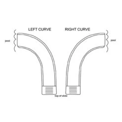 SR Smith BigRide Pool Slide, Left Turn, Silver Gray -Swimline Shop leftrightcurve 10