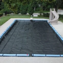 Doheny's Mesh Winter Cover For 14x28 Ft Rectangular Pools, 5 Year Warranty, With 10 Water Bags