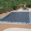 Hi-Tech Micro Mesh Winter Cover For 12x24 Ft Rectangular Pools, 8 Year Warranty, With 10 Water Bags